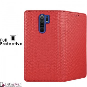 Telone smart magnet atverčiamas dėklas - raudonas (Xiaomi Redmi 9) Telone smart magnet atverčiamas dėklas - raudonas (Xiaomi Redmi 9)